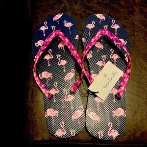 Vera Bradley Flamingo Fiesta Flip Flops size L (9-10 US)